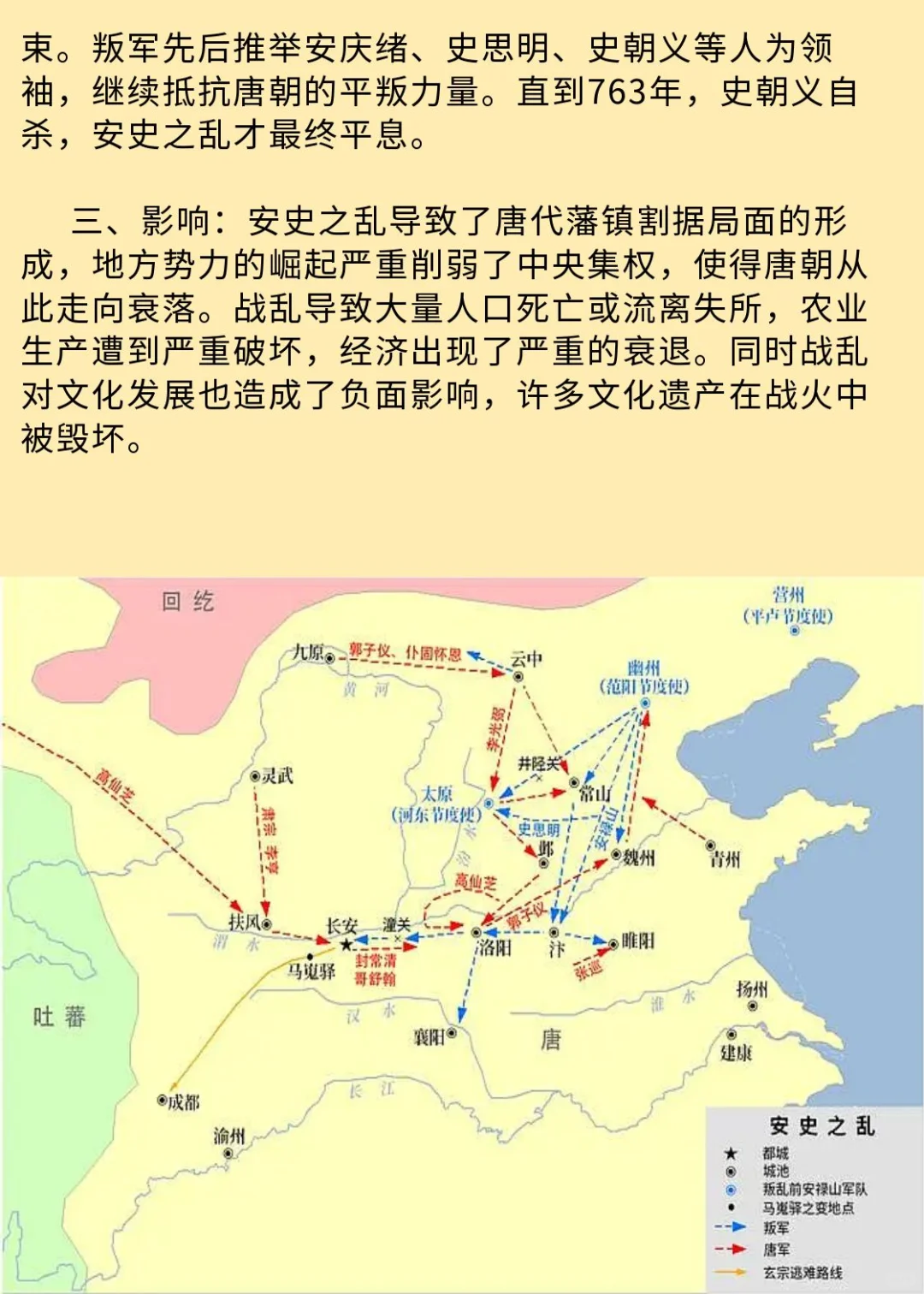 引发唐朝由盛转衰的安史之乱事件