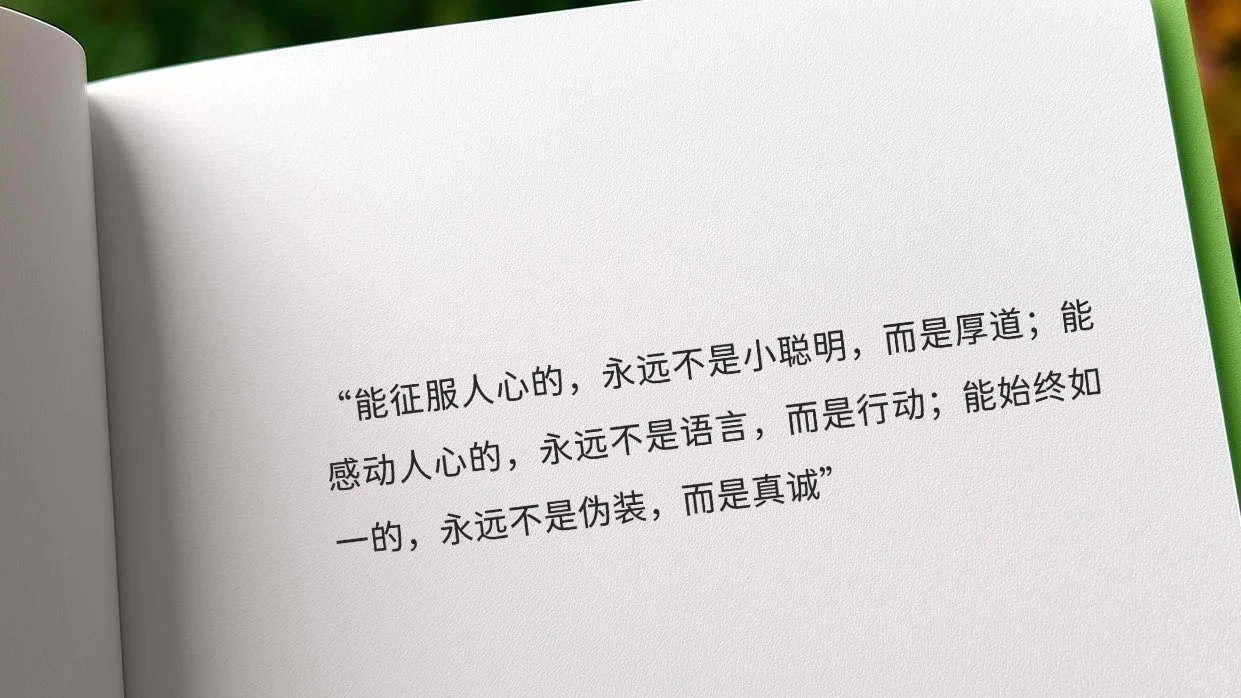永远能被真诚的人打动心情不好整个人蔫蔫的时候，没有敷衍的场面话，只是踏踏实实站在