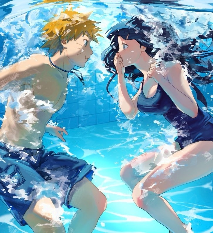 盛夏泳池里的鸣人和雏田授权转载 ❌:os:完全是十七八岁开始懵懵懂懂谈恋爱的样子