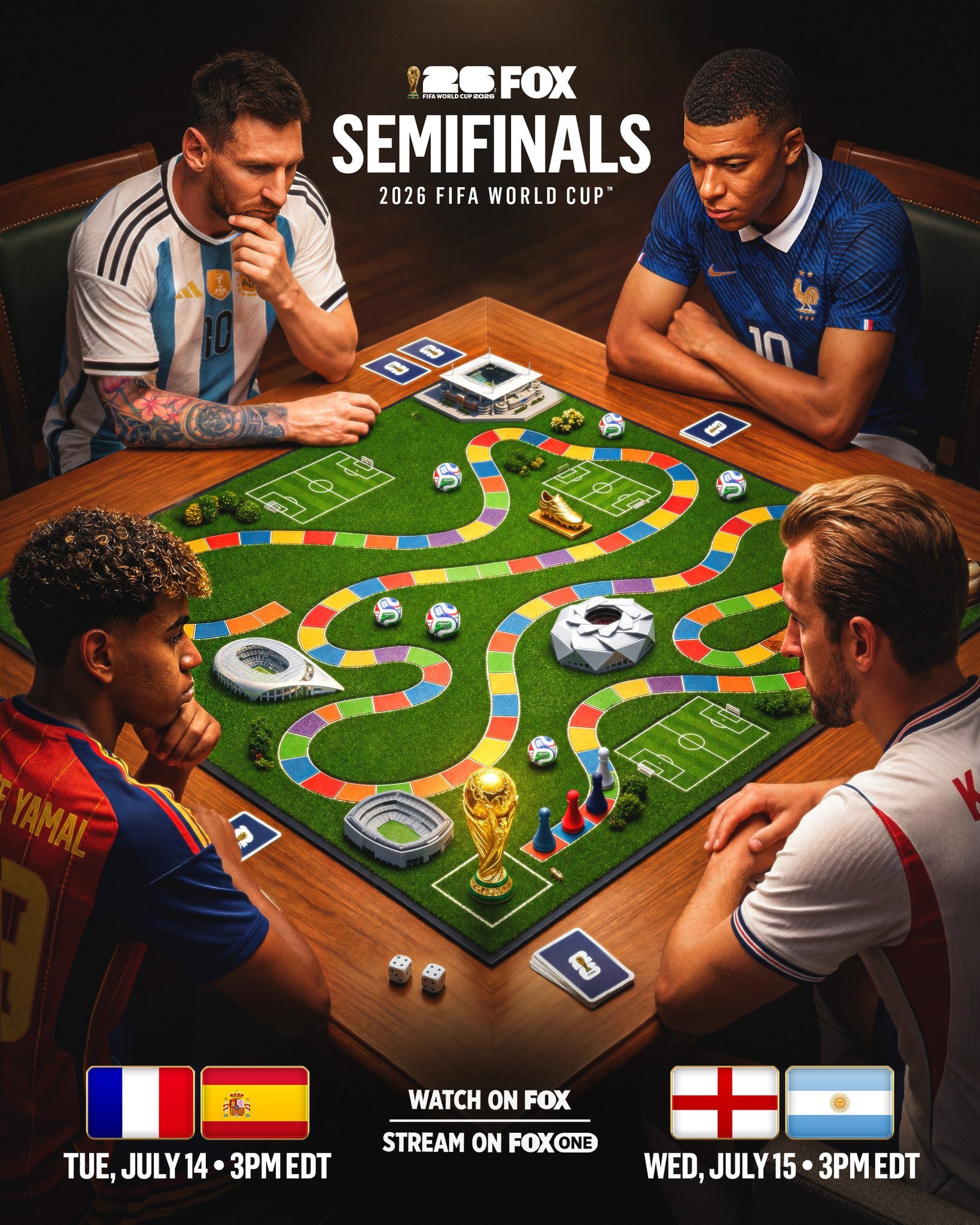 世界杯四强就位棋局已开，这配图绝了世界杯