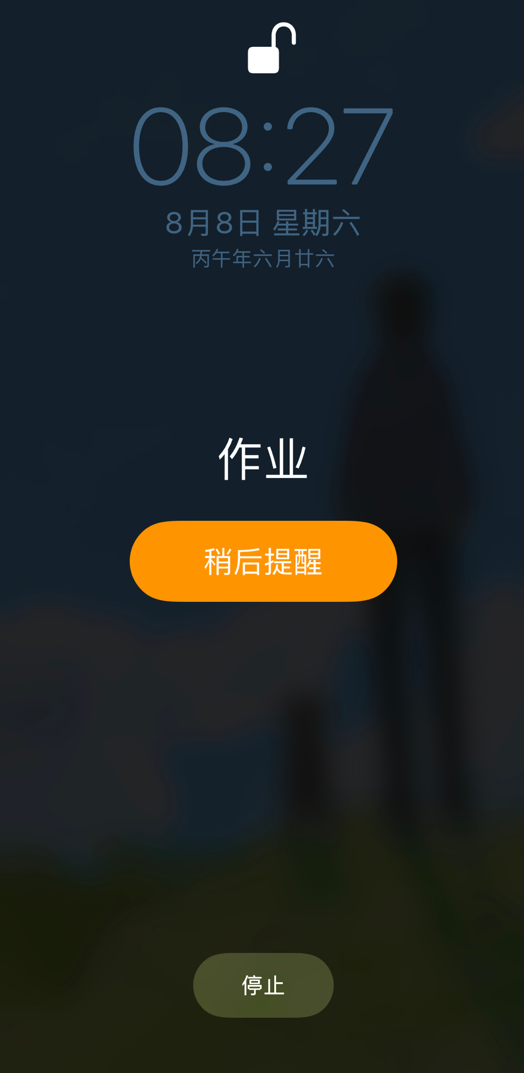 刚刚醒来手机停在闹钟的界面，这是又提醒了我一宿啊，然而并没有用，一点儿也没听到！