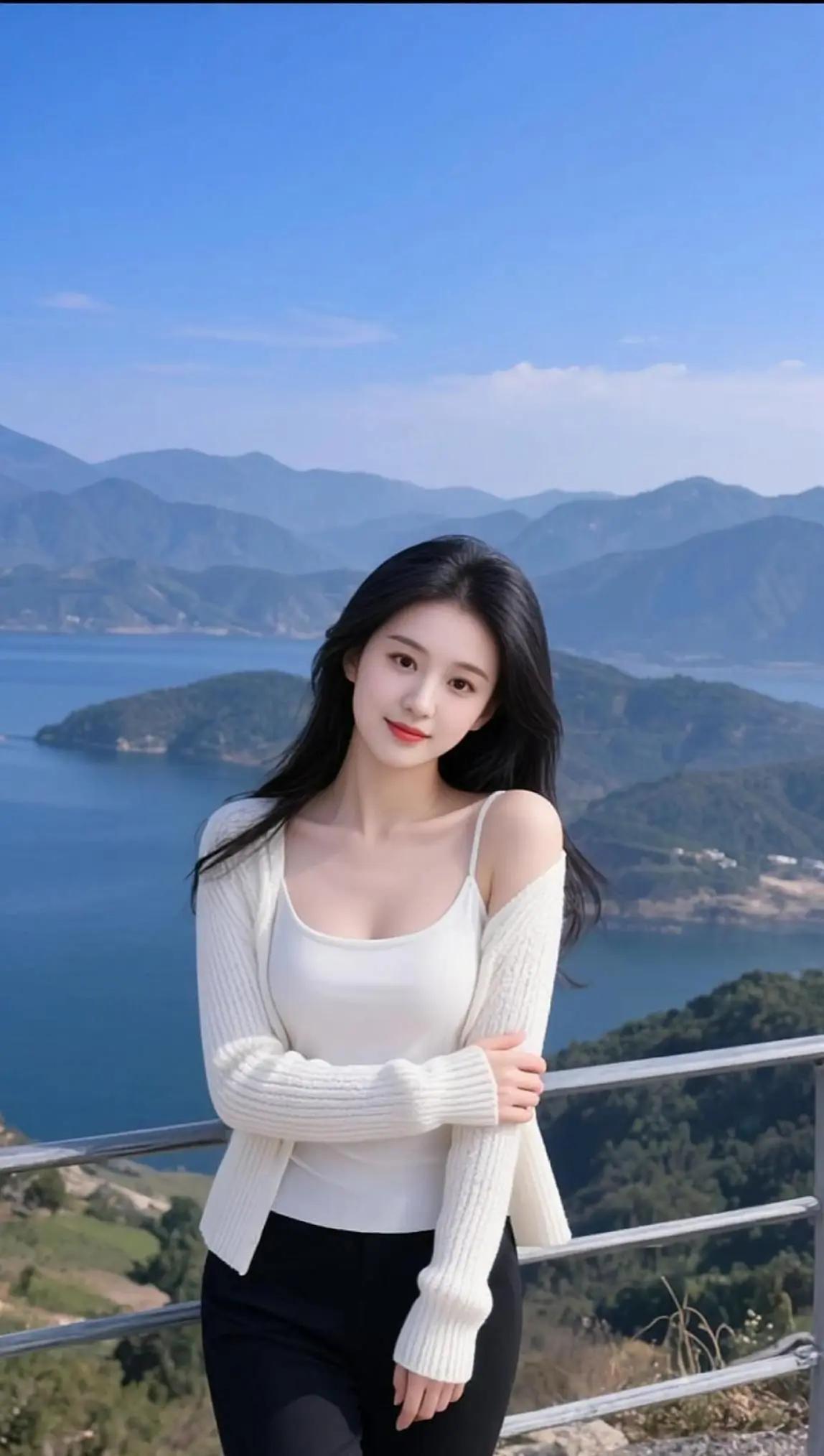 AI湖畔生活照 ai创作