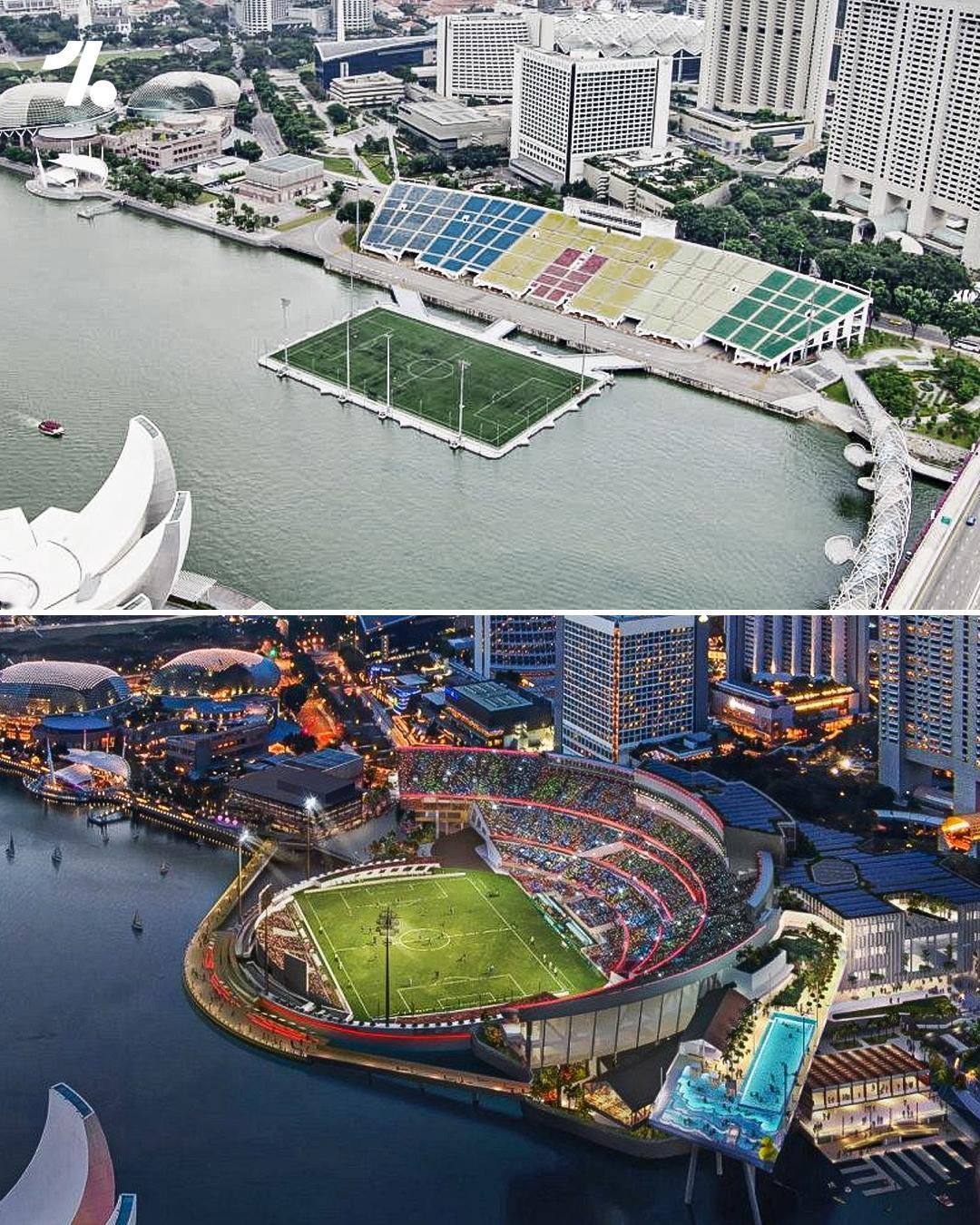 2027年，我要去新加坡踢场球！
新加坡滨海湾浮动舞台已被拆除，重建工程即将开始