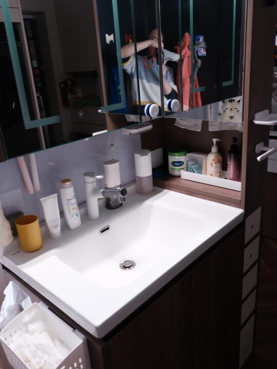 小户型水槽外置，陶瓷一体盆太好用