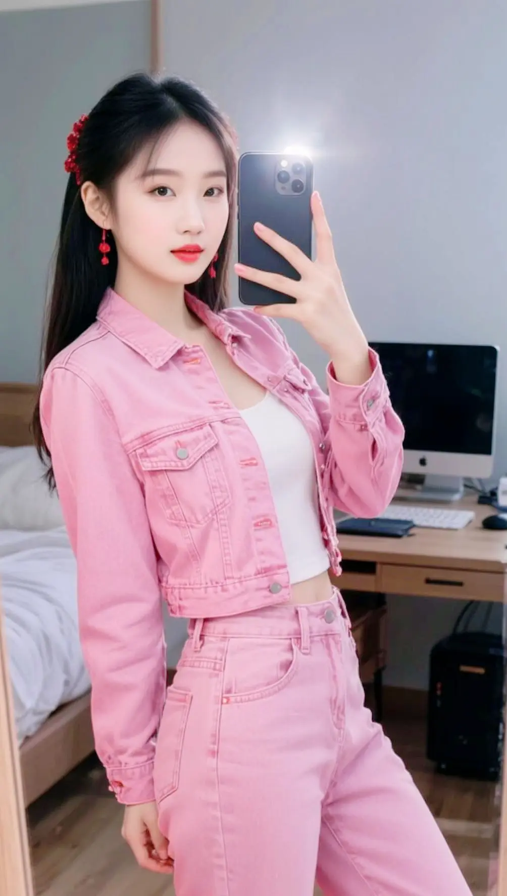 AI粉系牛仔自拍 ai创作 上热门 二创激励计划 伙伴计划