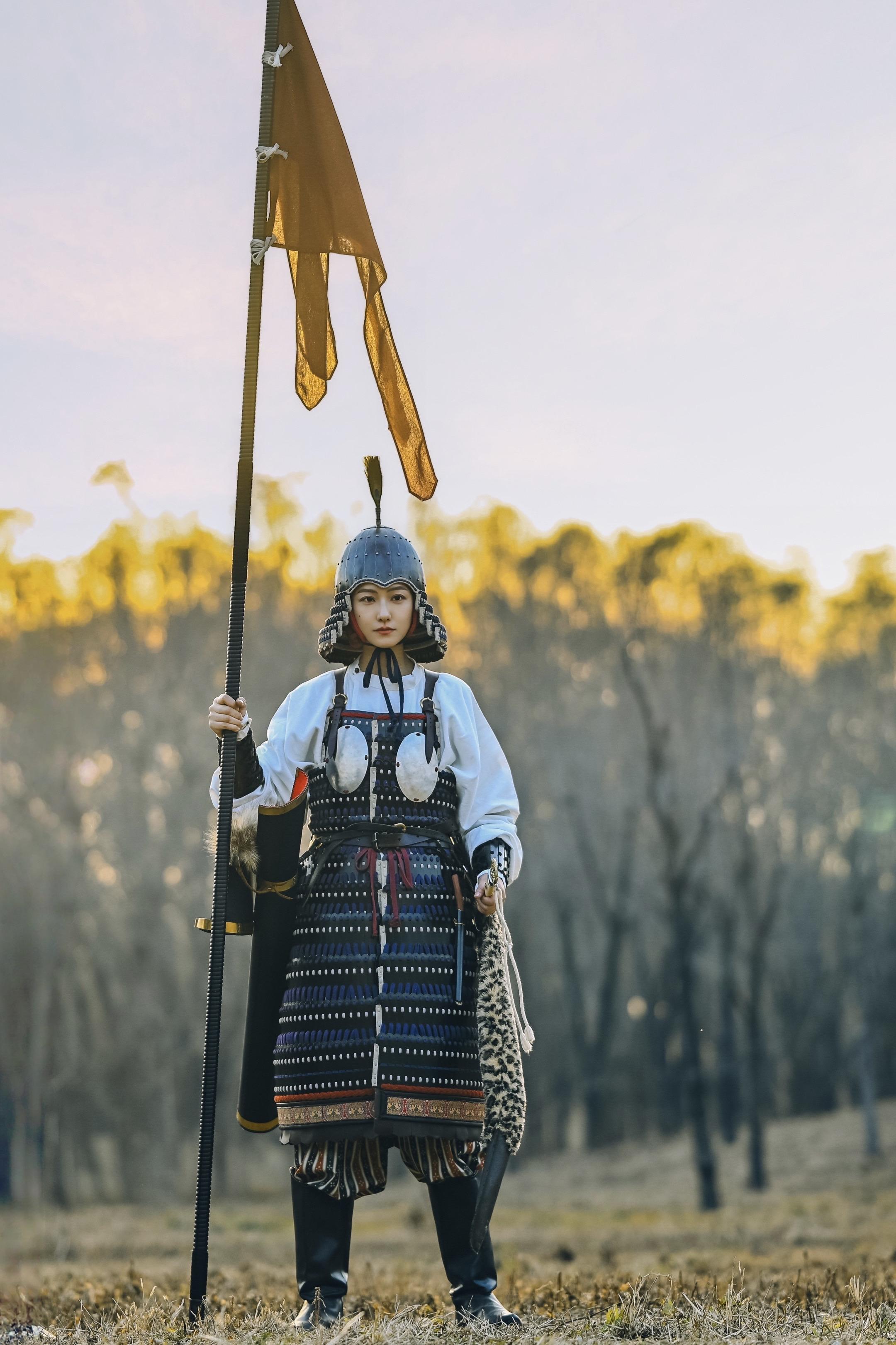 唐·幽州经略军｜落日熔金披战衣。✨自己做的第一套唐甲，披膊还在加紧制作...