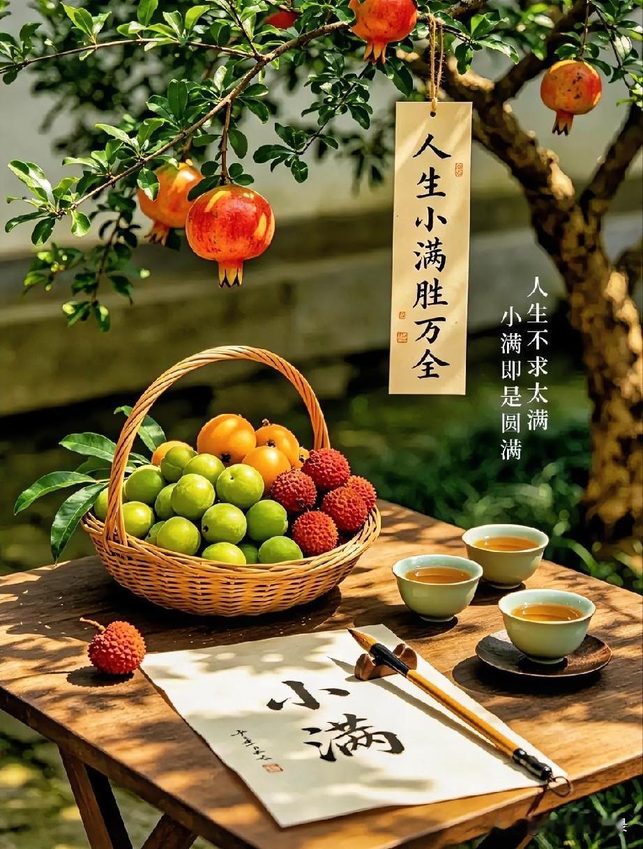 风物由来半最佳，含苞缺月蕴清嘉。
浮生偏爱留余地，不尽光阴小满夸。

喜欢“未满