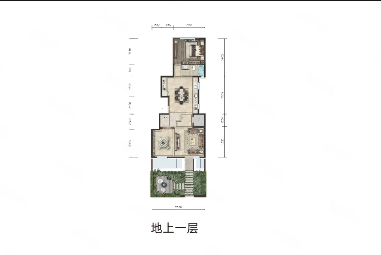 这几天看了一套超级动心的房子：地上2层地下2层的下跃，总面积350多平米，房山青