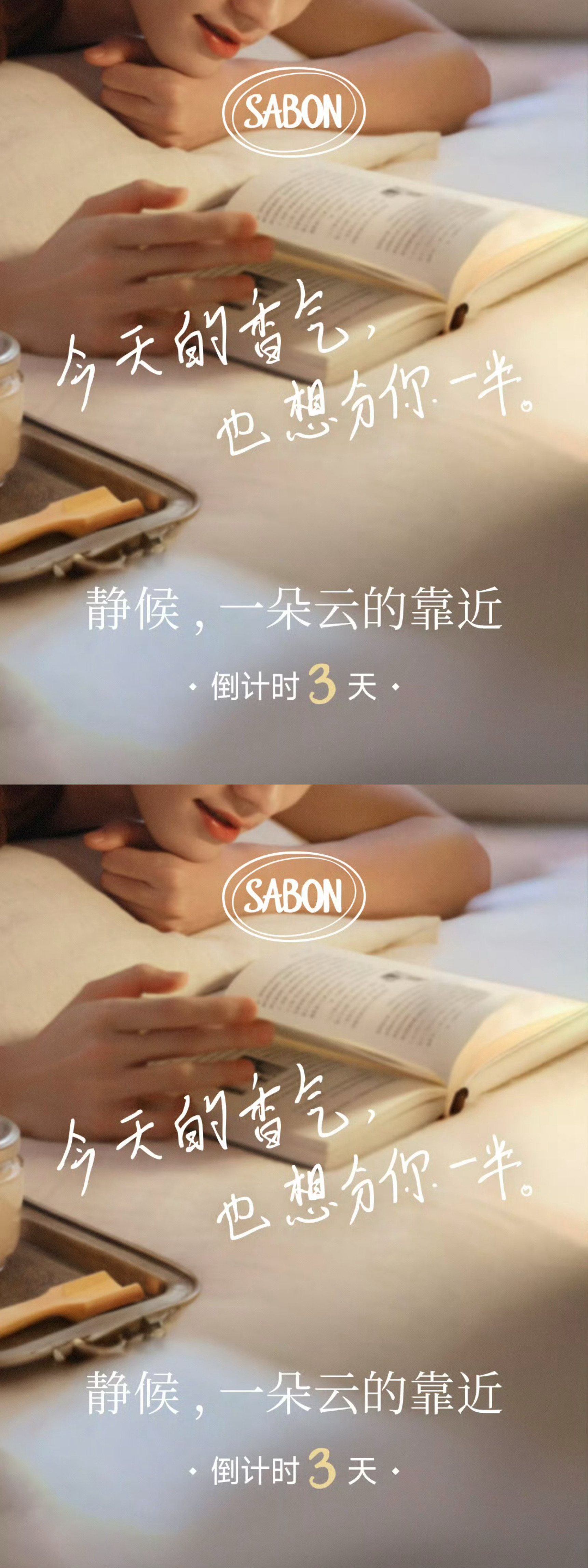 云旗Sabon新鲜物料，趴着看书好香啊，燥候
