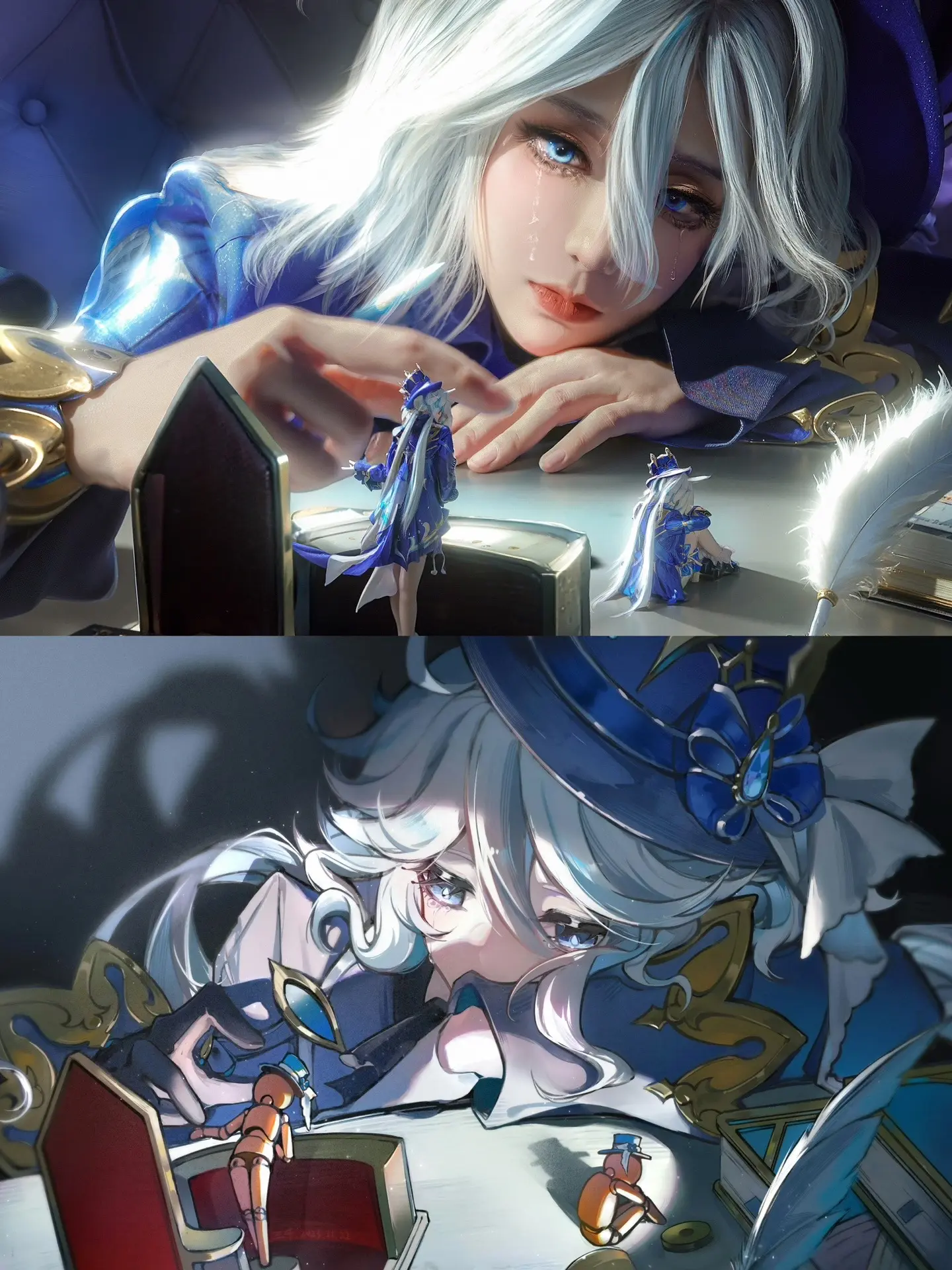 她做到了审判神明，只是对象是她自己。