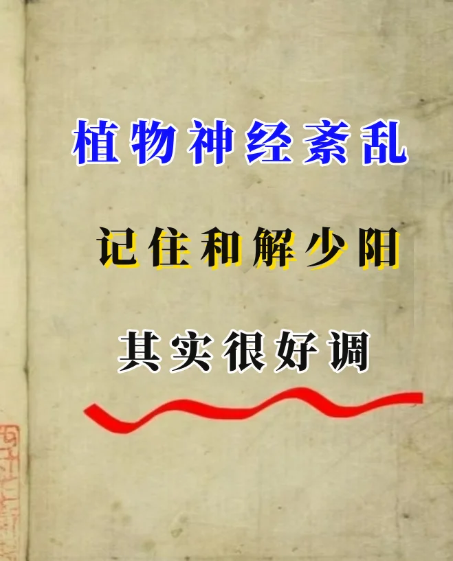 植物神经紊乱 记住和解少阳 其实很好调理