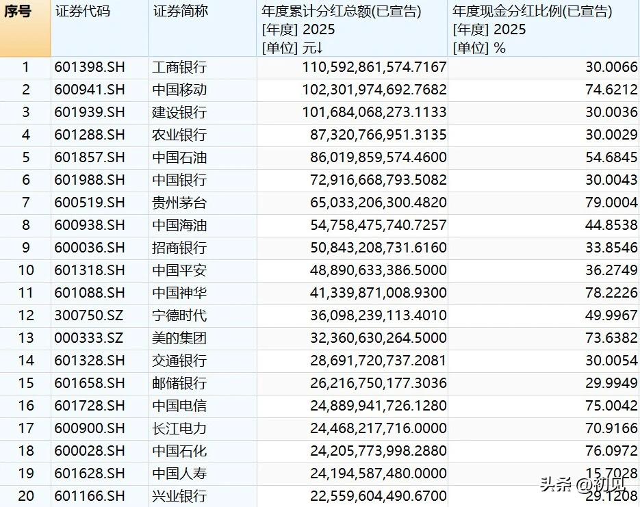 2025年A股分红榜重磅盘点：超2.4万亿红包，谁是真金白银回馈的王者？

20