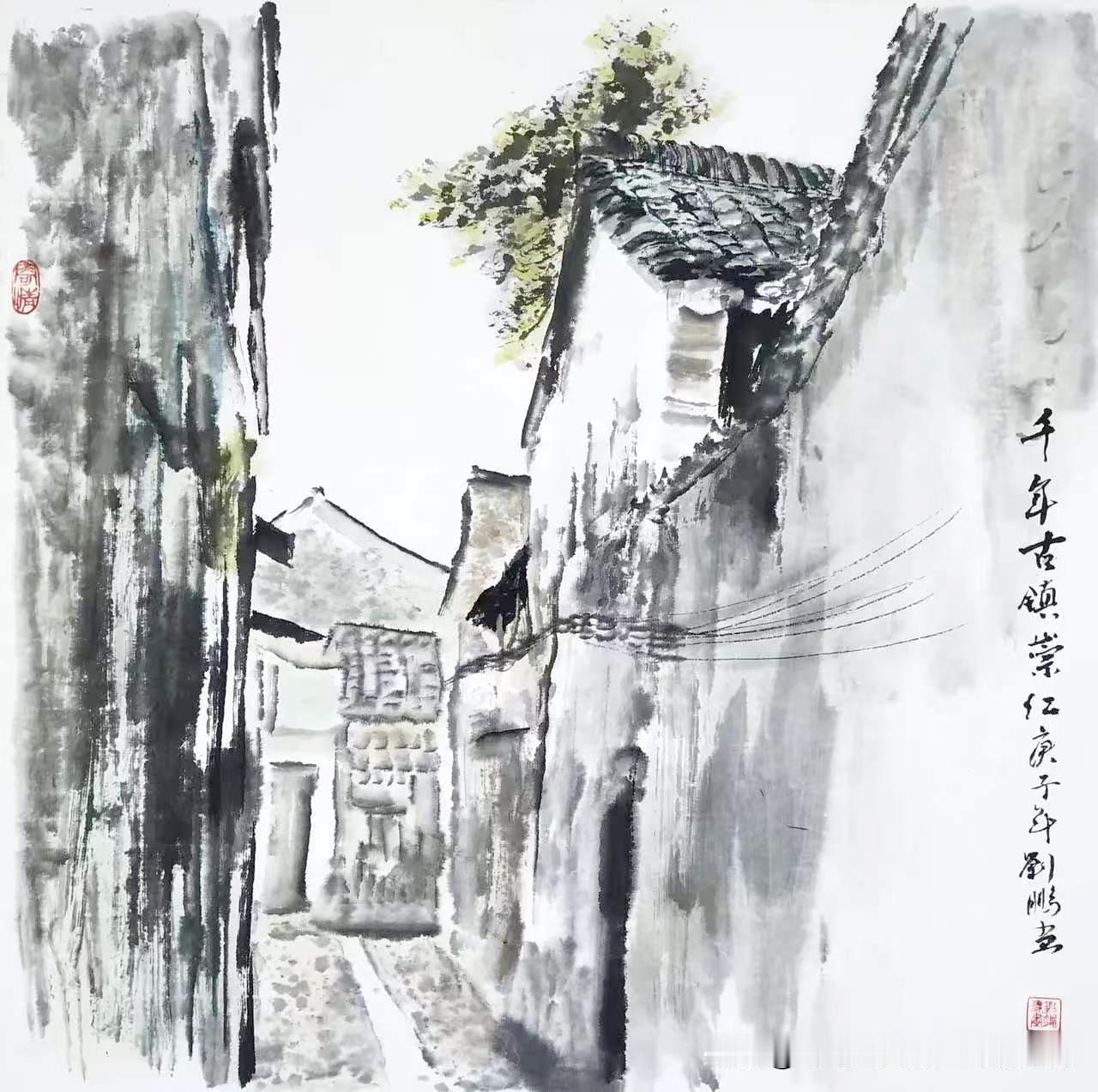 提起画老古镇，不少画家容易走进两个极端：要么把房子简化，画得像漂亮装饰画；要么死