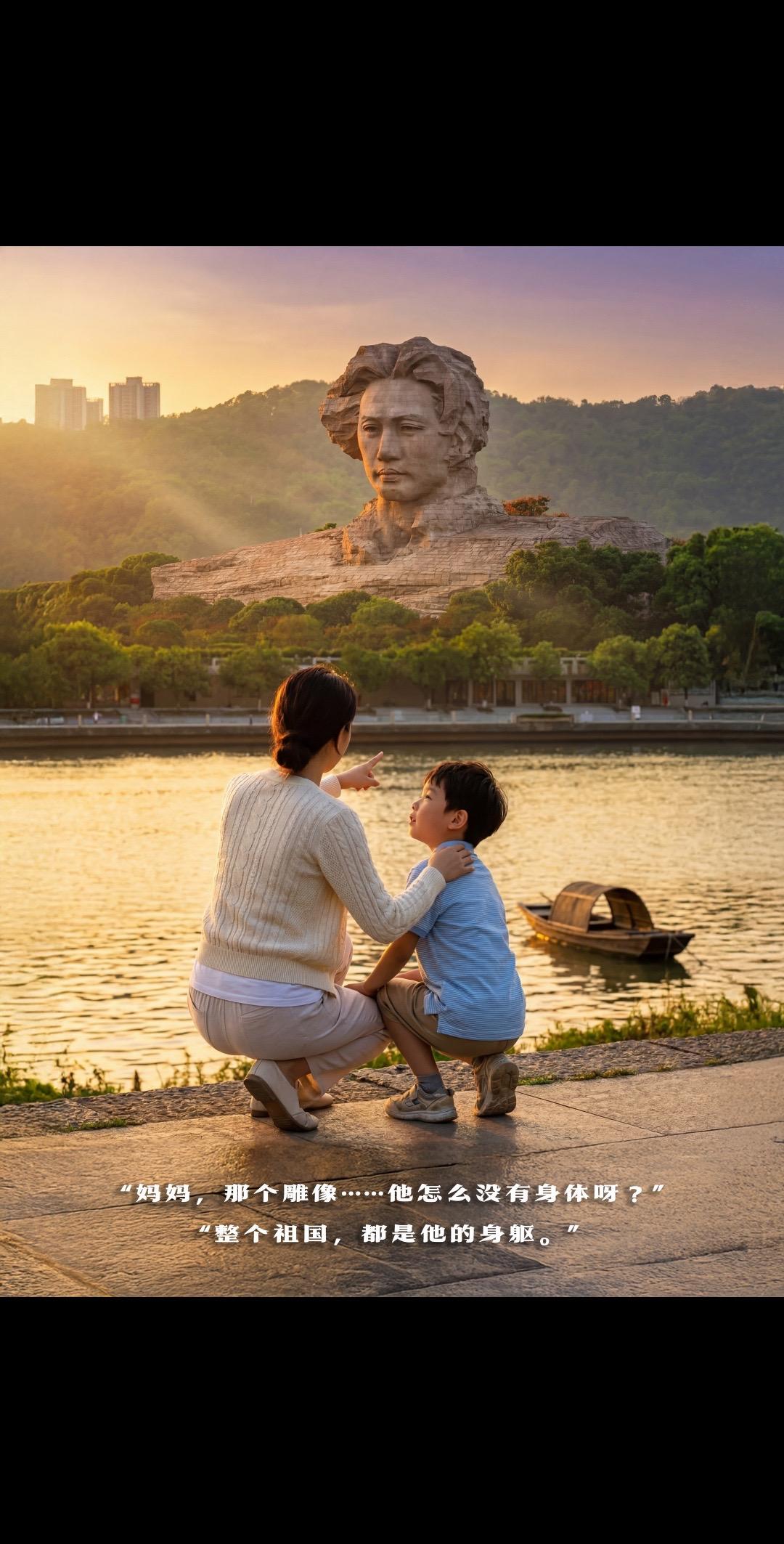 每当我找不到存在的意义，每当我……“妈妈，那个雕像……他怎么没有身体呀...