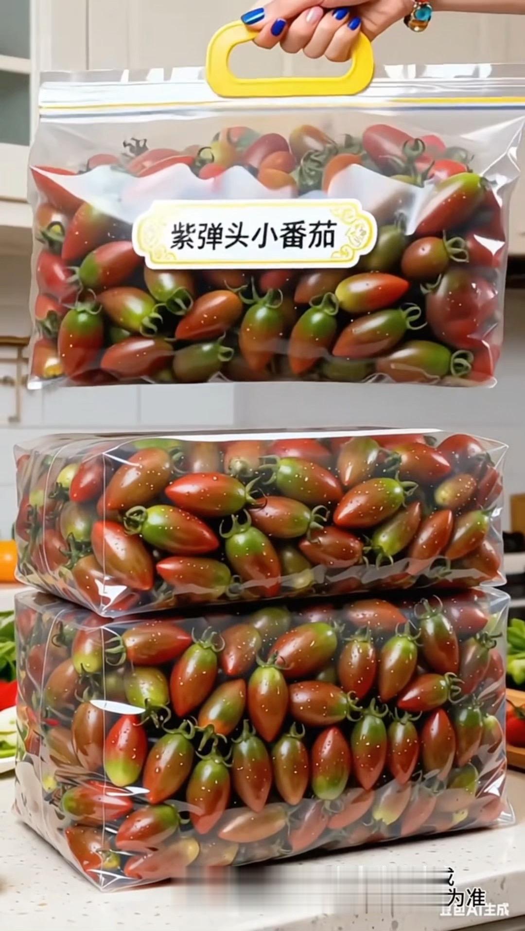 紫弹头小番茄简直是番茄界的宝藏选手！薄薄的果皮一咬就破，饱满的汁水瞬间...