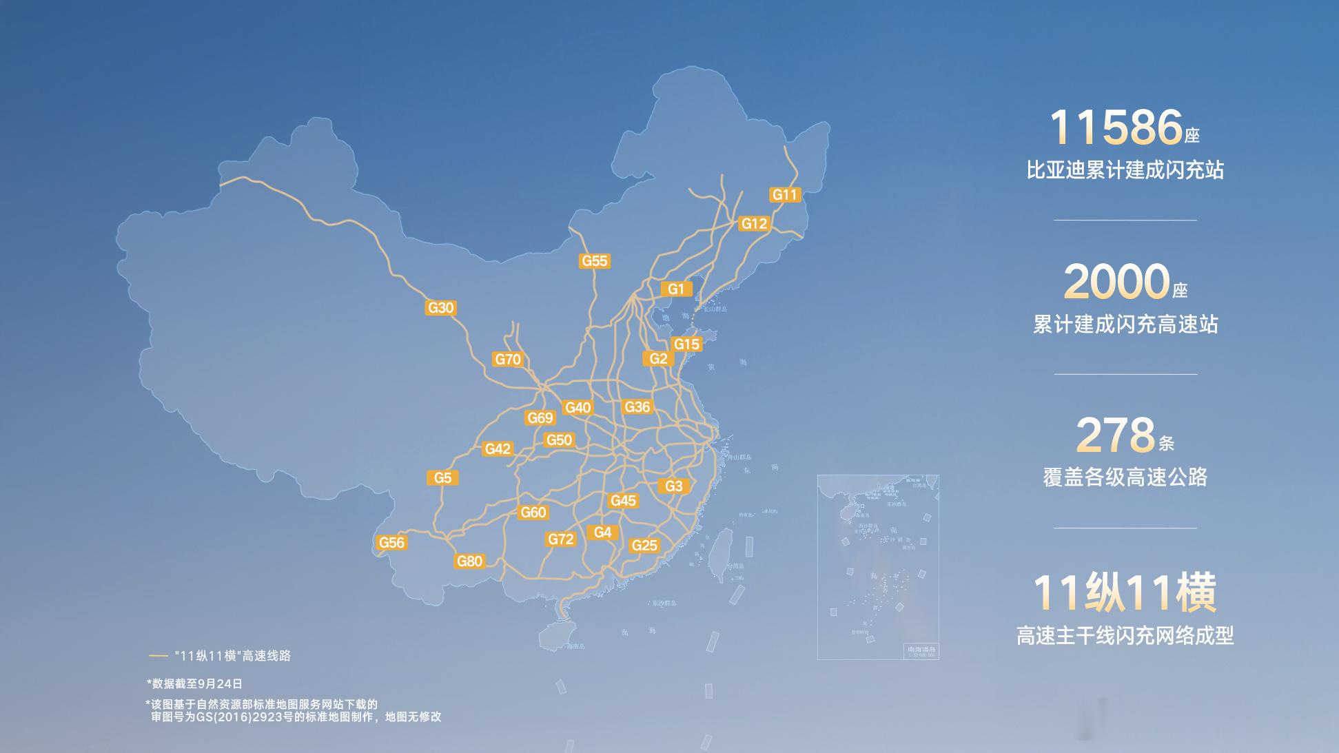 中秋国庆高速充电不焦虑了截止今天，比亚迪第2000座闪充高速站落地扬州宝应服务区