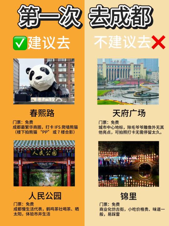 五一来成都的宝子，收藏这篇随时抄作业