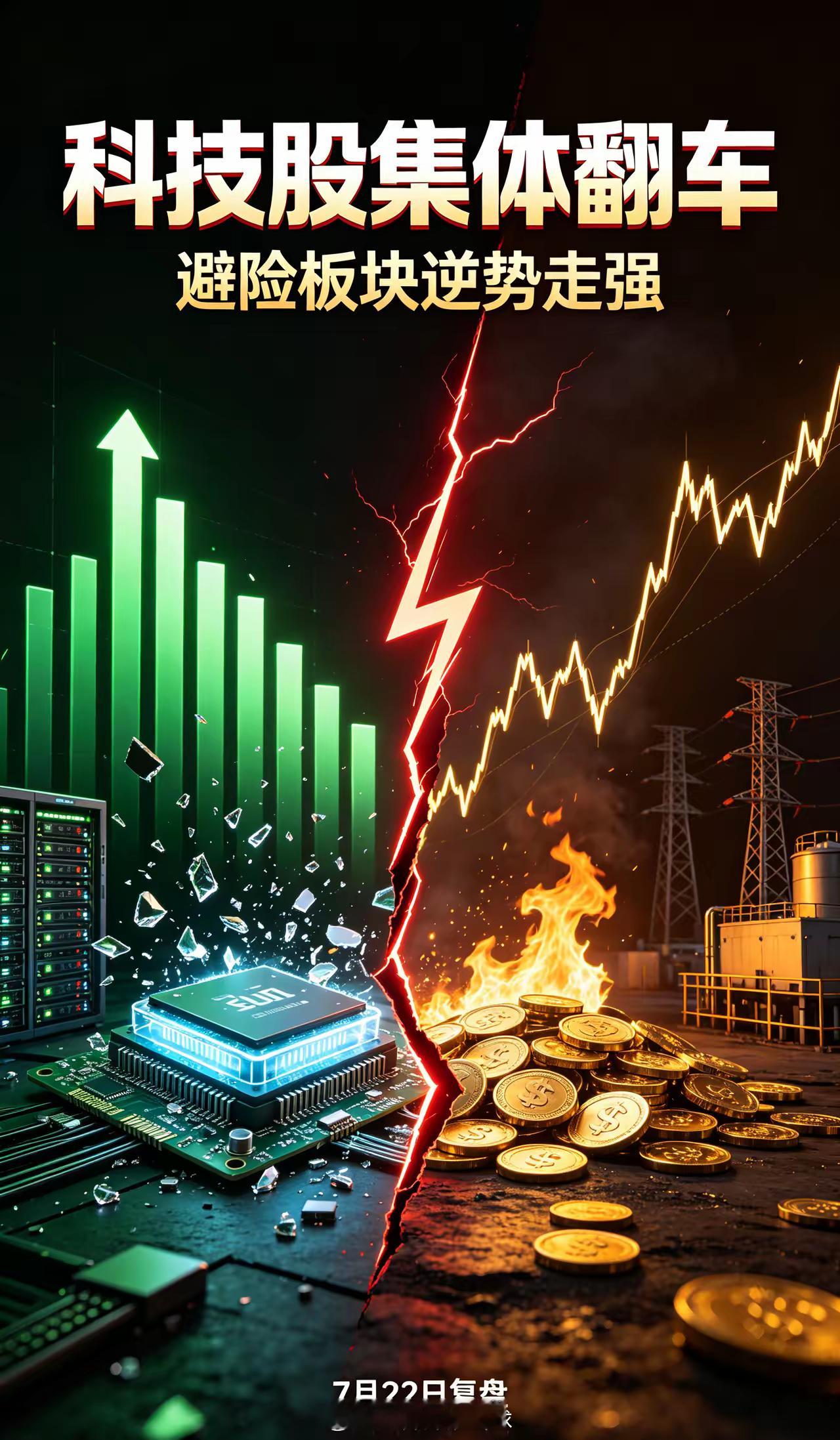 尾盘大跳水！3800多家个股杀跌，明日A股走势已定7月22日A股全天走势两极分化