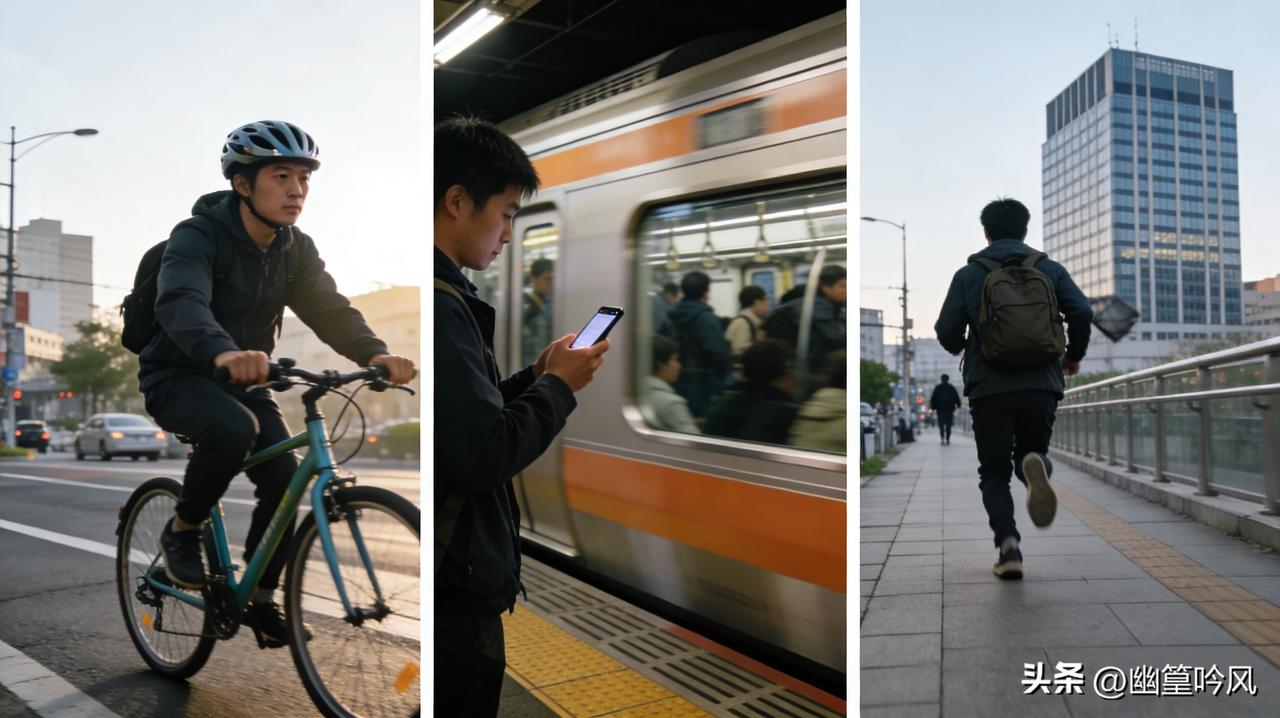 每天上班就是一场运动，来回60多公里，自行车+地铁+小跑