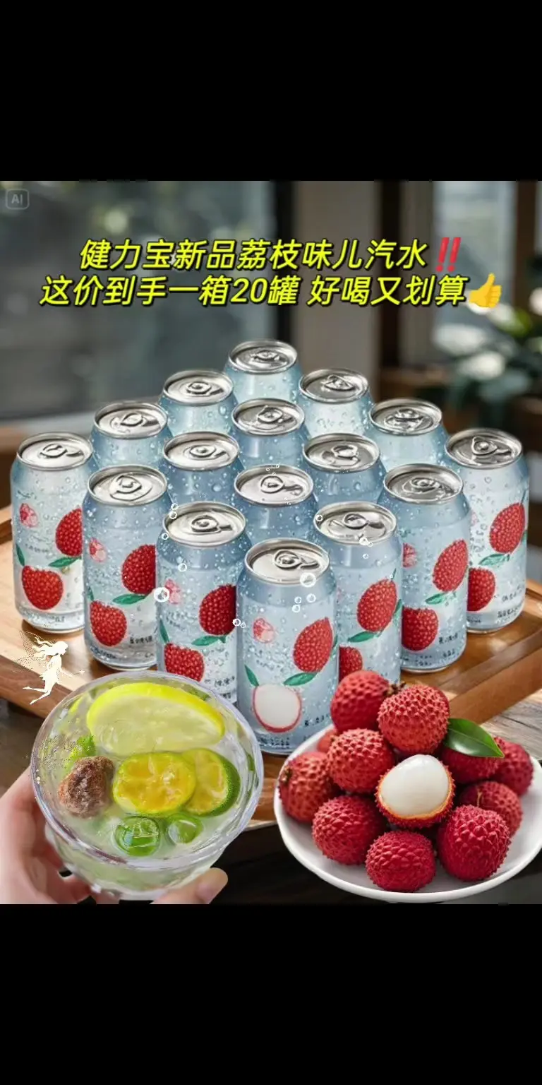 从未喝过这么便宜的健力宝啊！荔枝味健力宝真的一口惊艳！健力宝居然出新品...