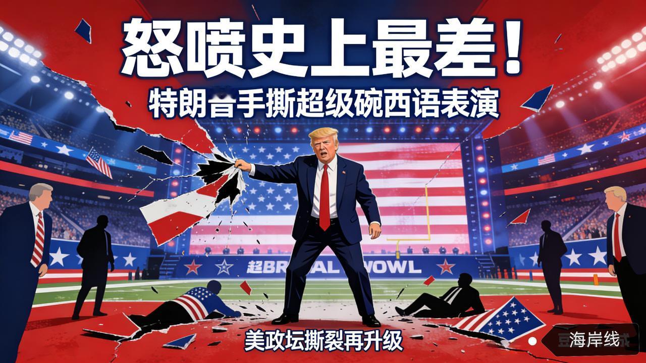 怒喷史上最差！特朗普手撕超级碗西语表演，美政坛撕裂再升级
 
特朗普连发数炮痛批