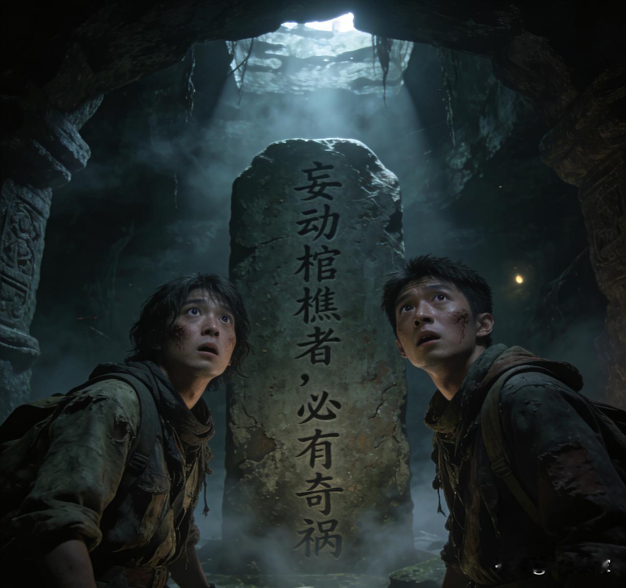 高陵人田某与章某曾合伙盗墓，靠此营生积攒了些家财。一次在甘泉发现一座古墓，挖至棺