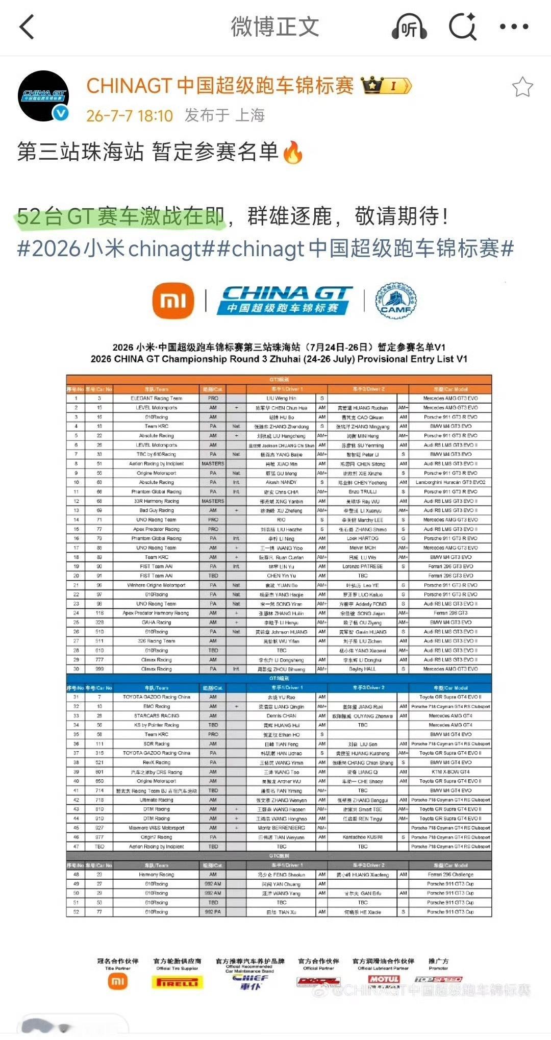 你们赛车界现在发展的这么如日中天吗？珠海站52辆车