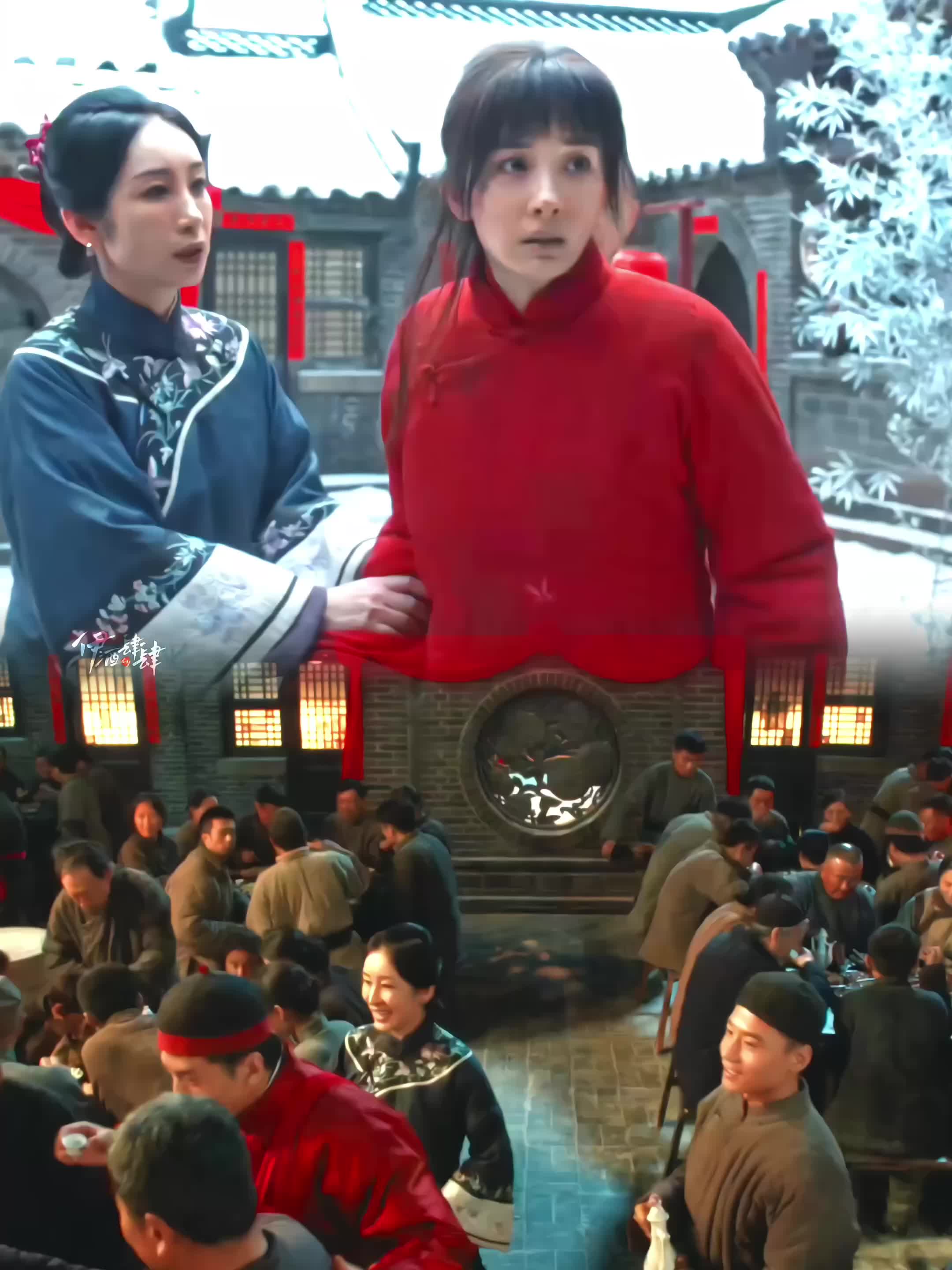 穿个红嫁衣，倒在一片白雪下