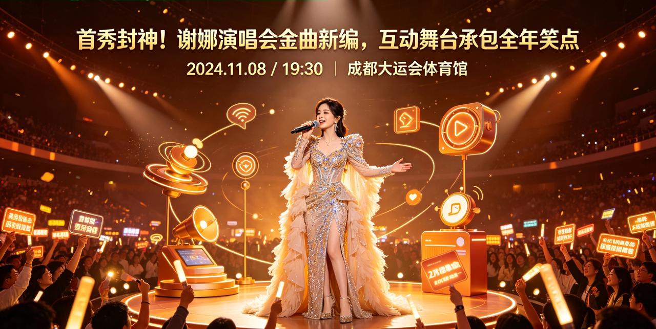 首秀封神！谢娜演唱会金曲新编，互动舞台承包全年笑点