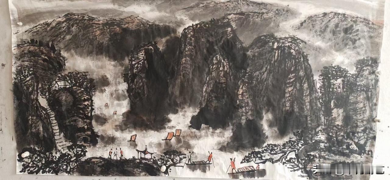 刘敬周老师山水画欣赏(三)，谢谢好友们支持、鼓励，祝大家万事如意！刘敬周，笔名刘