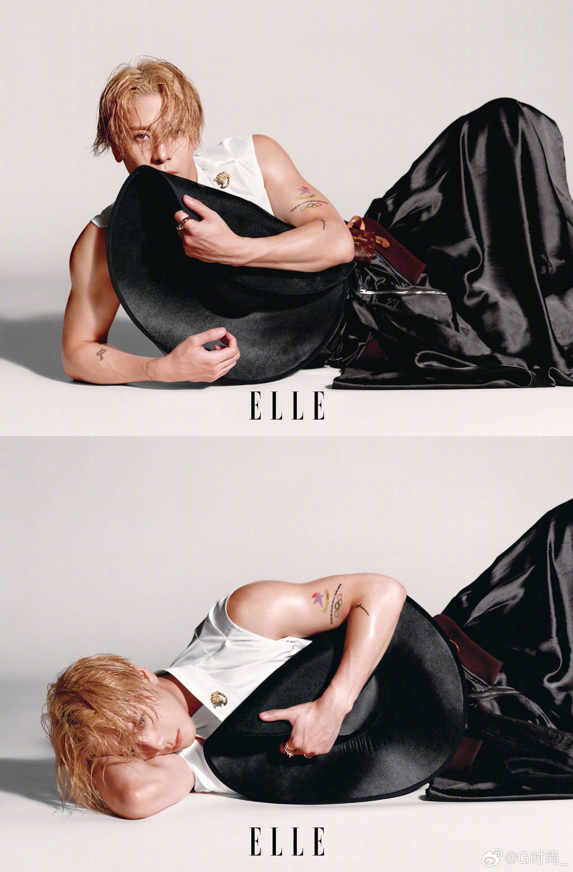 ELLE China 九月刊第三张封面，由王嘉尔佩戴 Cartier 珠宝演绎。