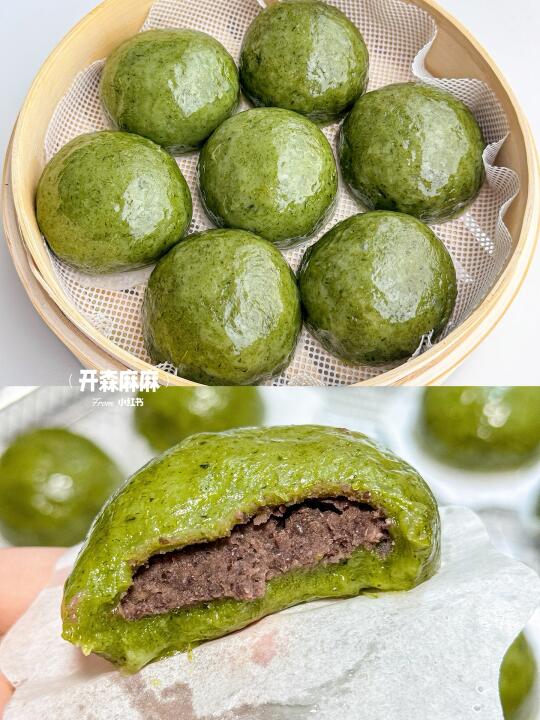 春日限定‼️自制红豆沙馅青团·一次成功