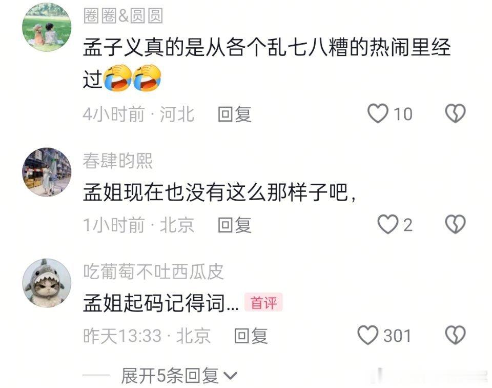 最好笑的不是她们的舞台，是网友说以姐姐们的表演，完全可以让孟子义来踢馆感觉难分伯