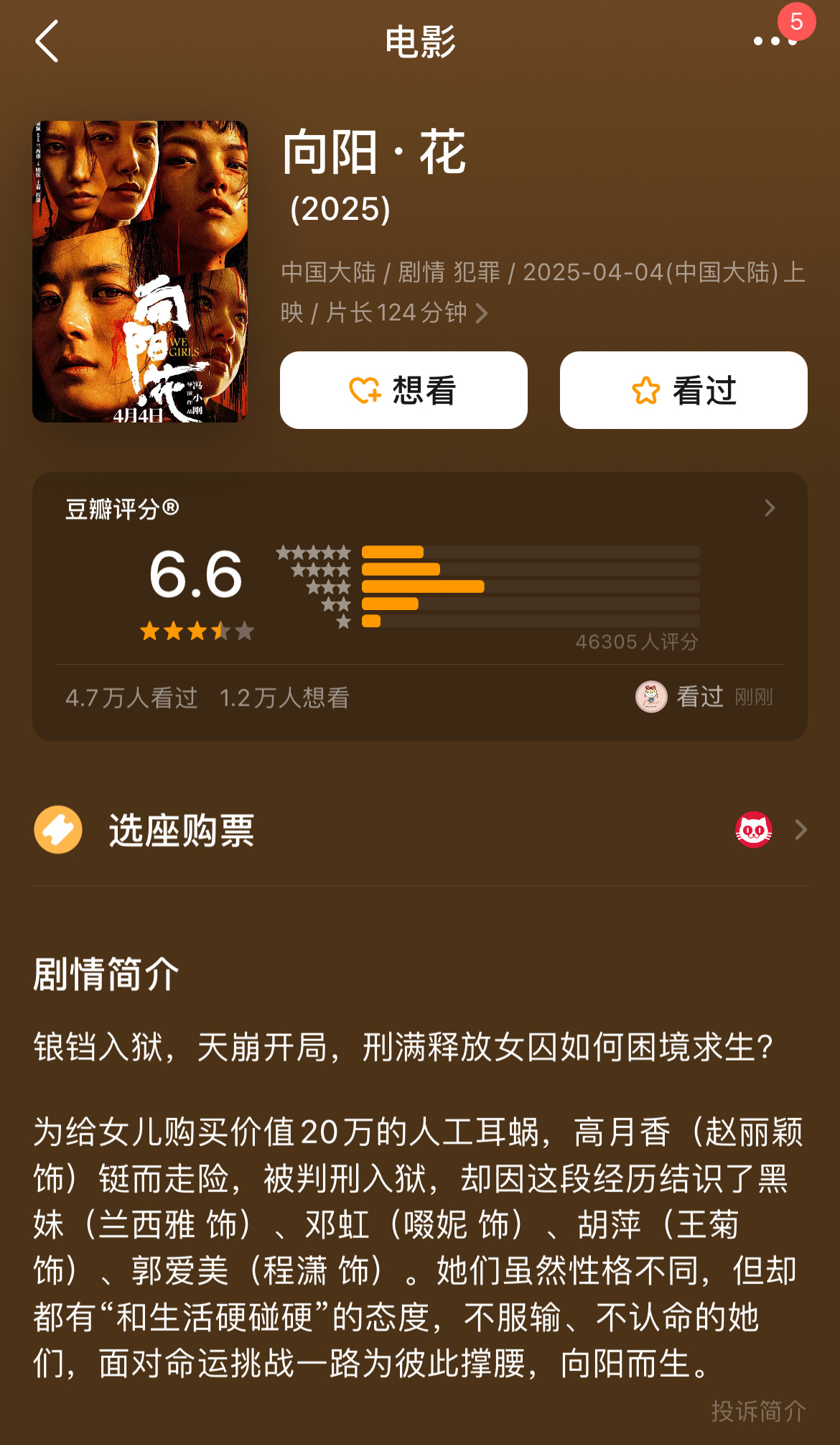 清明节档期电影在瓣开分了赵丽颖《向阳花》6.6； 张艺兴《不说话的爱》7.0，高