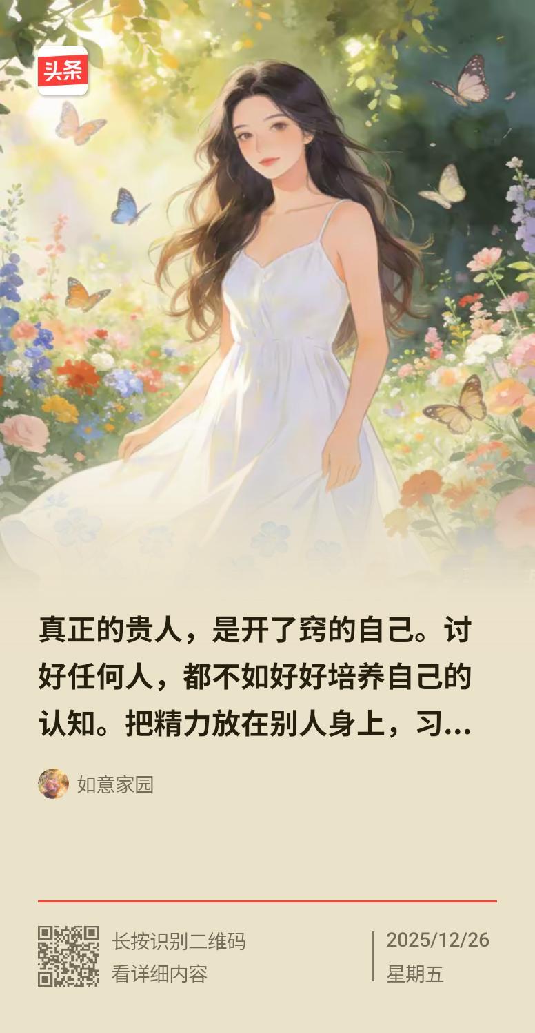 真正能帮到自己的人，其实是开窍的自己！这句话让我突然想明白了，原来我们到处找的贵