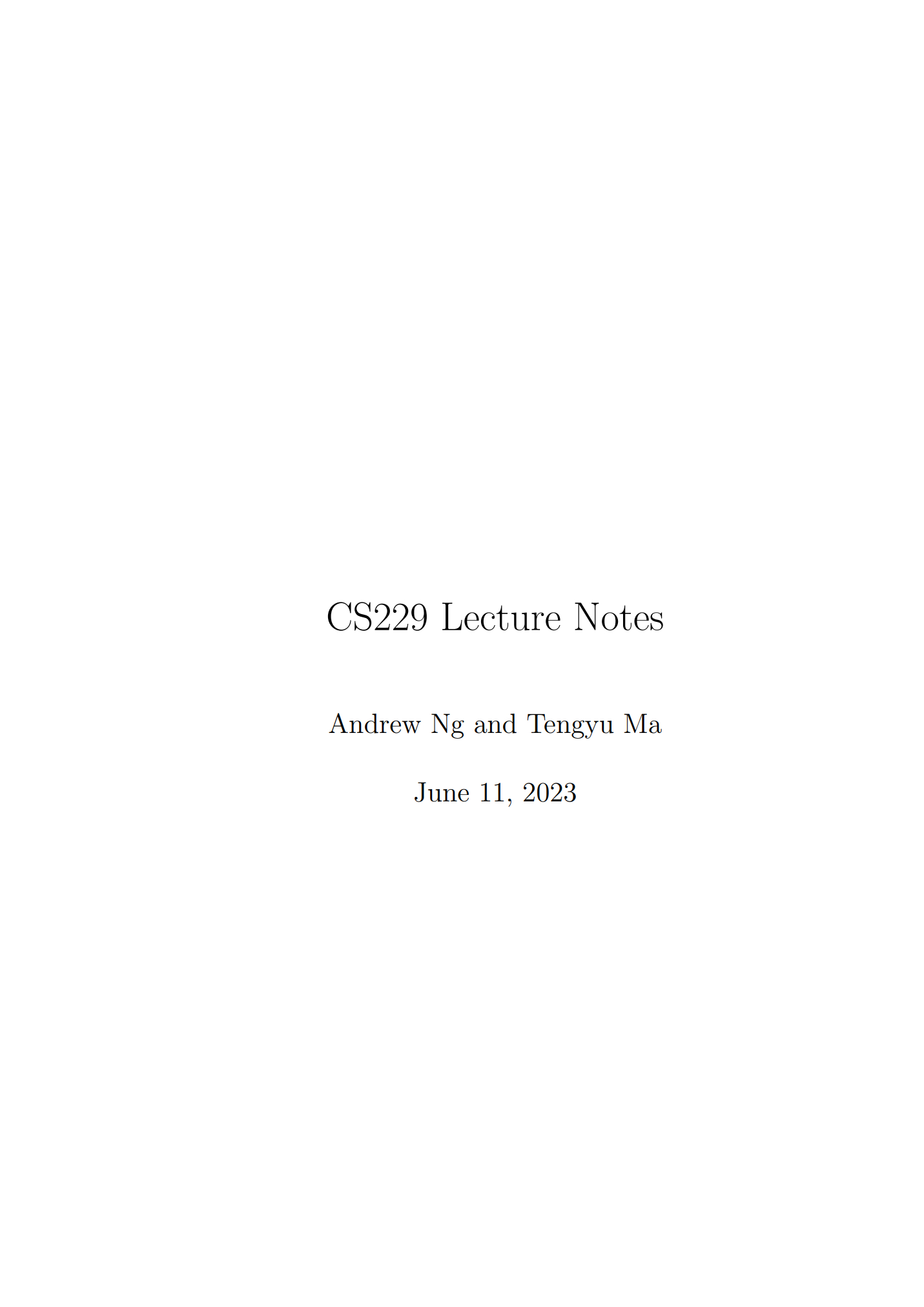 斯坦福大学的CS229课程的讲义pdf下载：    cs229.stanford