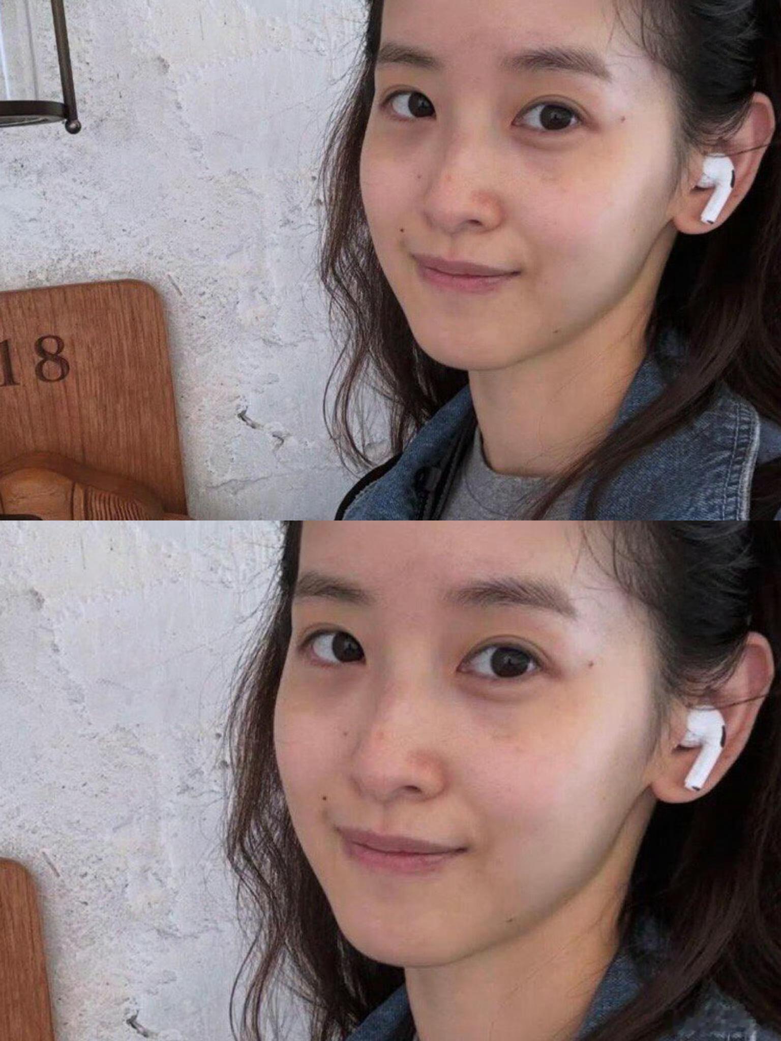 章泽天素颜太好看了，一点都不像三个孩子的妈。 ​​​