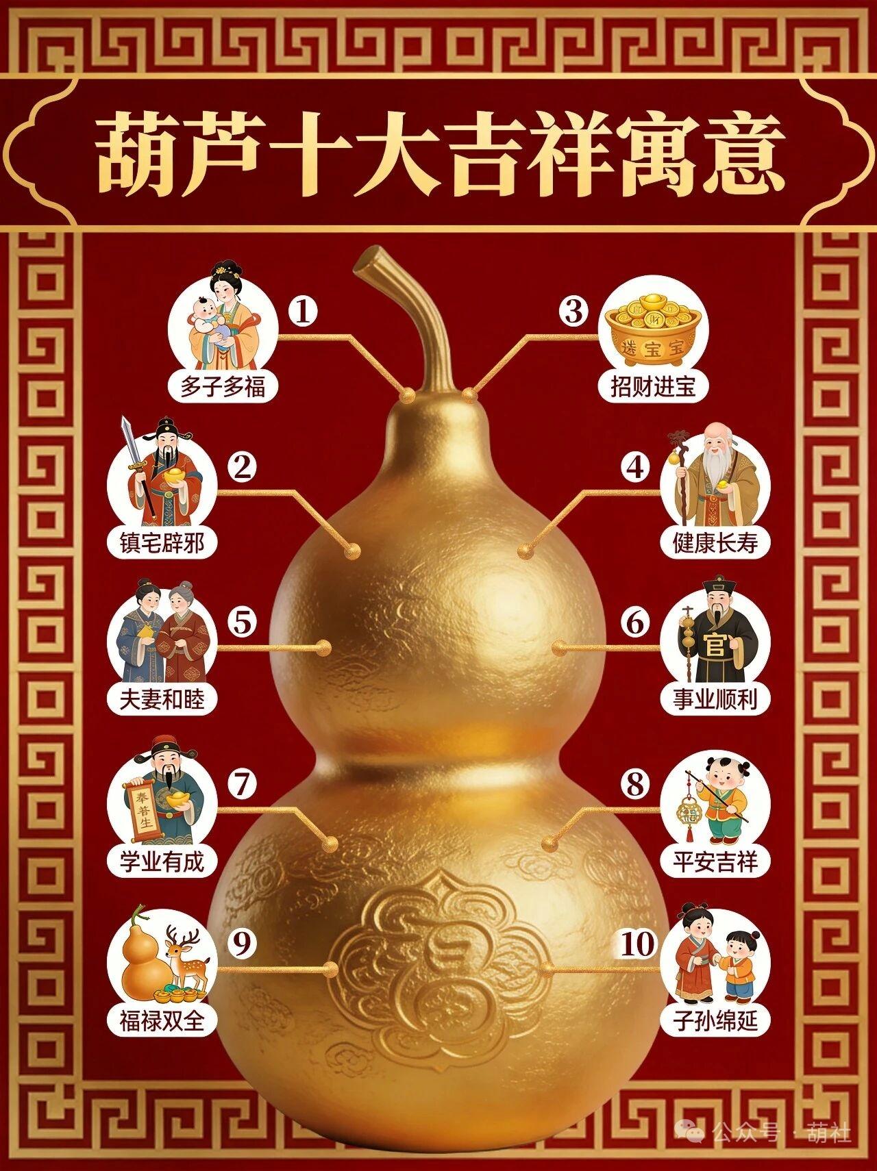 涨知识，葫芦的十大吉祥寓意