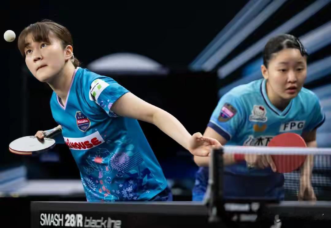 刚刚结束的WTT萨格勒布常规赛女双决赛，日本组合张本美和/大藤沙月以11-5、1