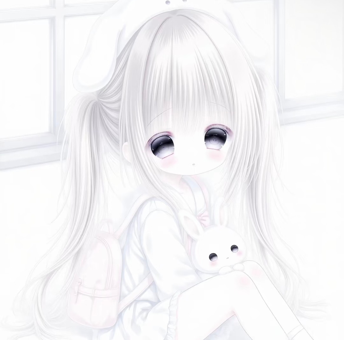 𝙒𝙚𝘾𝙝𝙖𝙩头像｜动漫｜无水印｜白色系头像｜女头｜氛围感｜ 