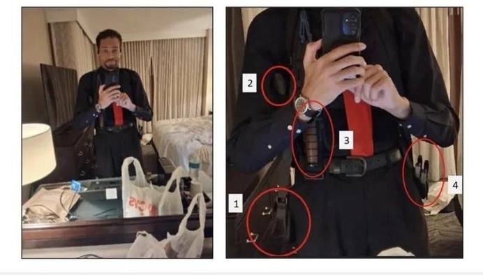 白宫记者晚宴枪手自拍照曝光4月25日晚间，正在举行白宫记者协会晚宴的美国华盛顿希