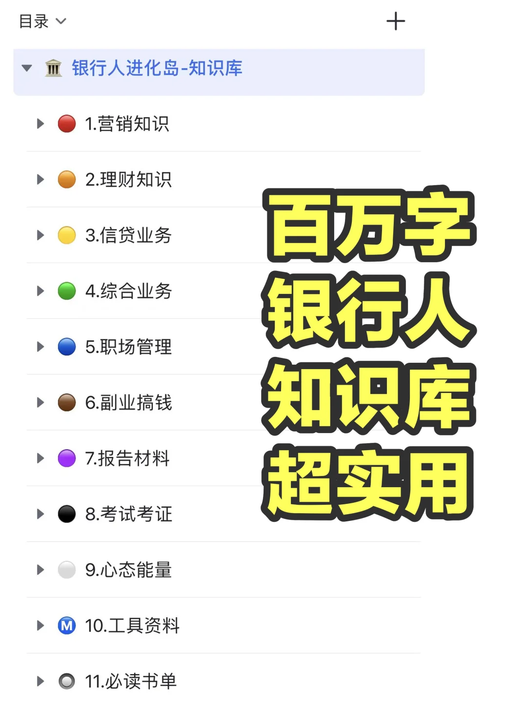 百万字超实用银行知识库，银行人必备神器