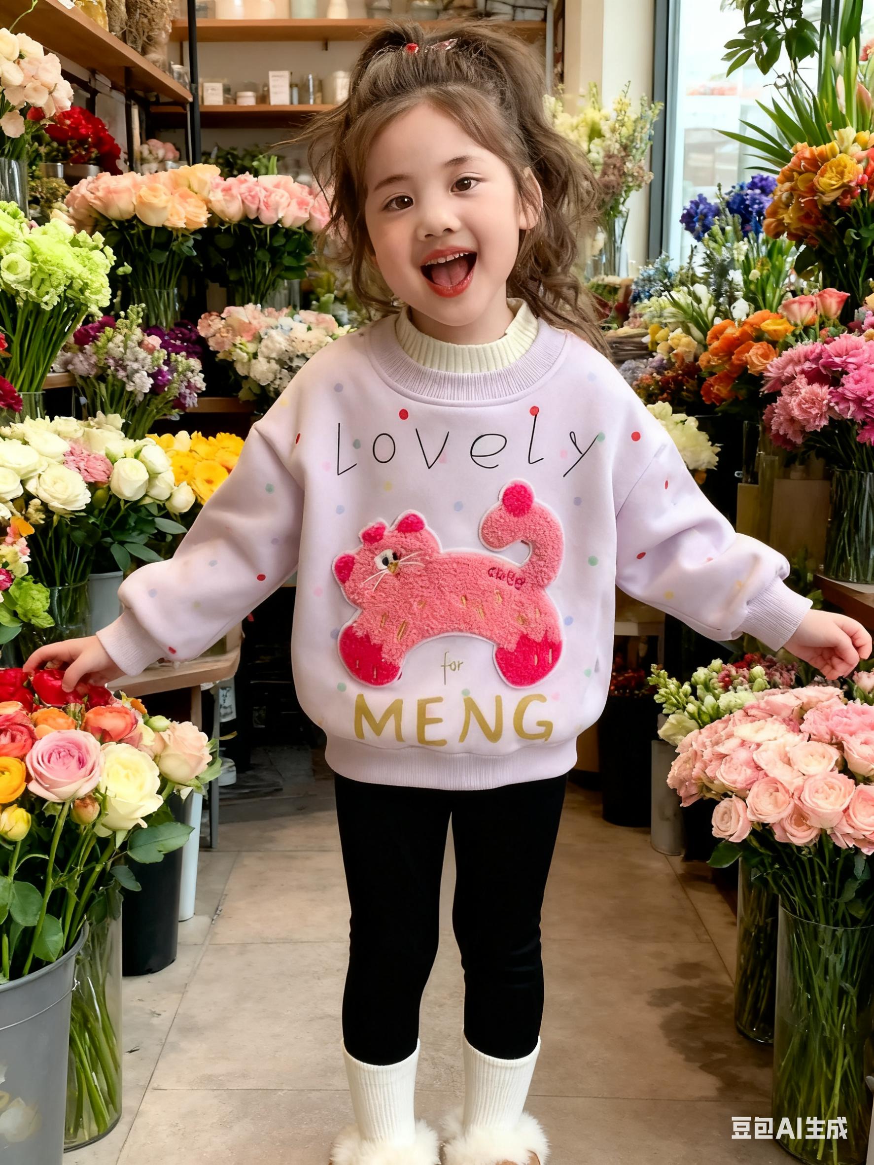 甜美洋气的加绒韩版卫衣，单穿打底都很洋气百搭，女儿穿上太好看了！