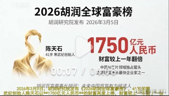 谁懂啊！41岁天才学霸隐忍8年，直接逆袭千亿人生
 
陈天石，年少就是学界天花板