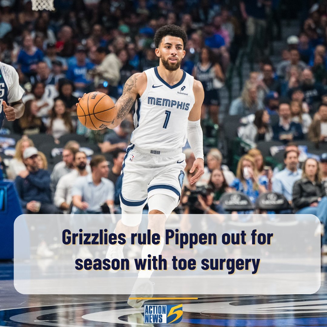 灰熊官方：小皮蓬已成功接受右大脚趾籽骨切除术，本赛季报销。这是继波普、扎克-伊迪