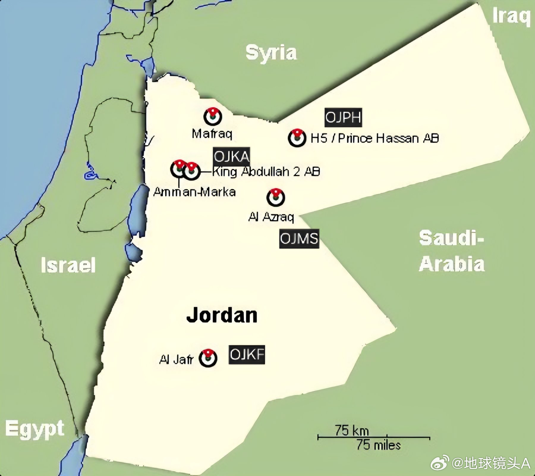 美以伊冲突 刚刚在伊朗最新一轮打击中约旦拉响防空警报并发生数次剧烈爆炸，地点可能