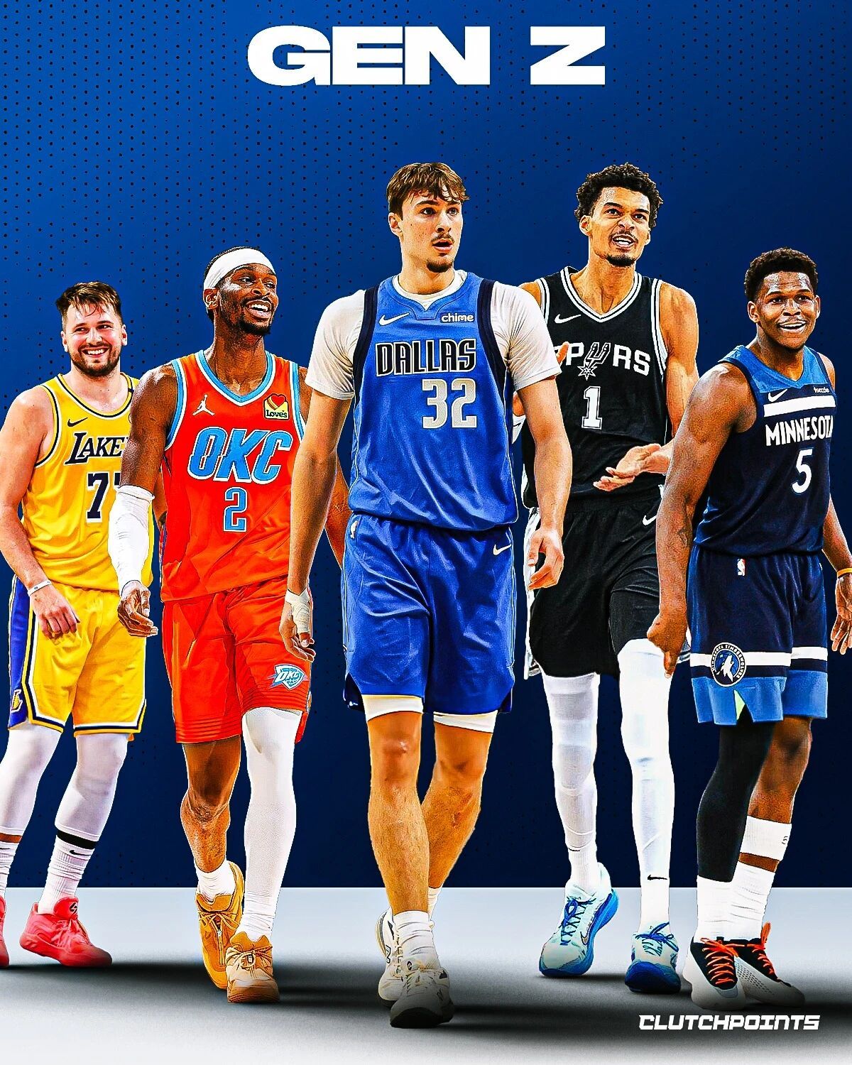 篮天下美媒盘点五个世代的球员最强阵容，必须选神！Images via Clutc