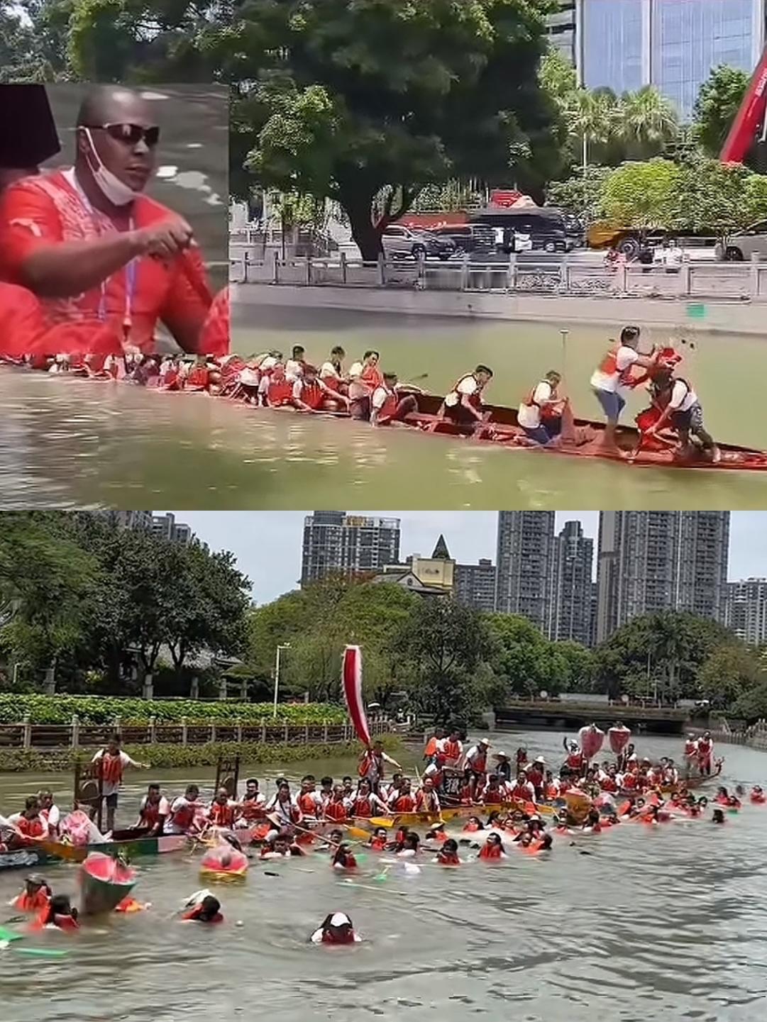 请黑人女婿来划船，气得老祖宗掀翻两条船。

其实猎德村有苦说不出，这不仅要被隔壁