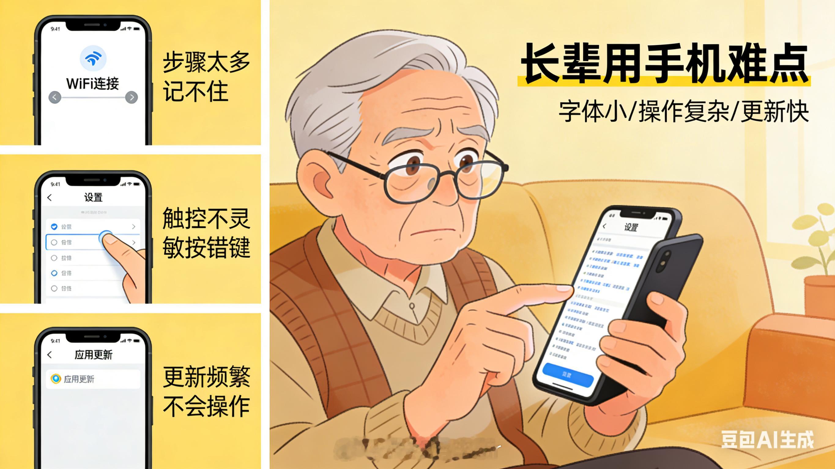 为什么长辈用手机那么难科技不应该只是冰冷的代码，而是有温度的陪伴，真正的“适老化