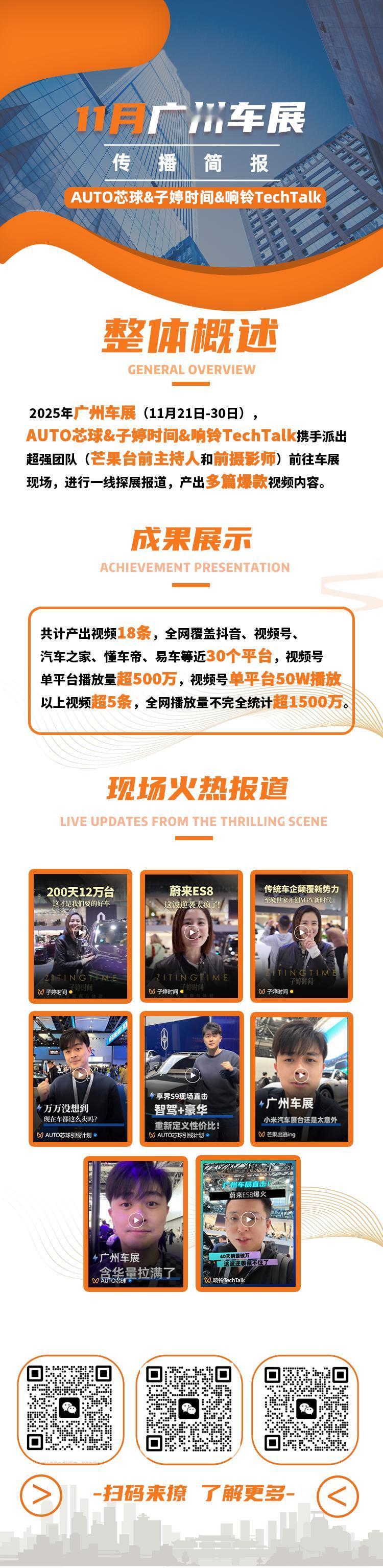 11月广州车展，AUTO芯球&子婷时间&响铃TechTalk，派出包括芒果台前主